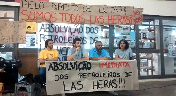 Ato-debate pela absolvição dos petroleiros de Las Heras